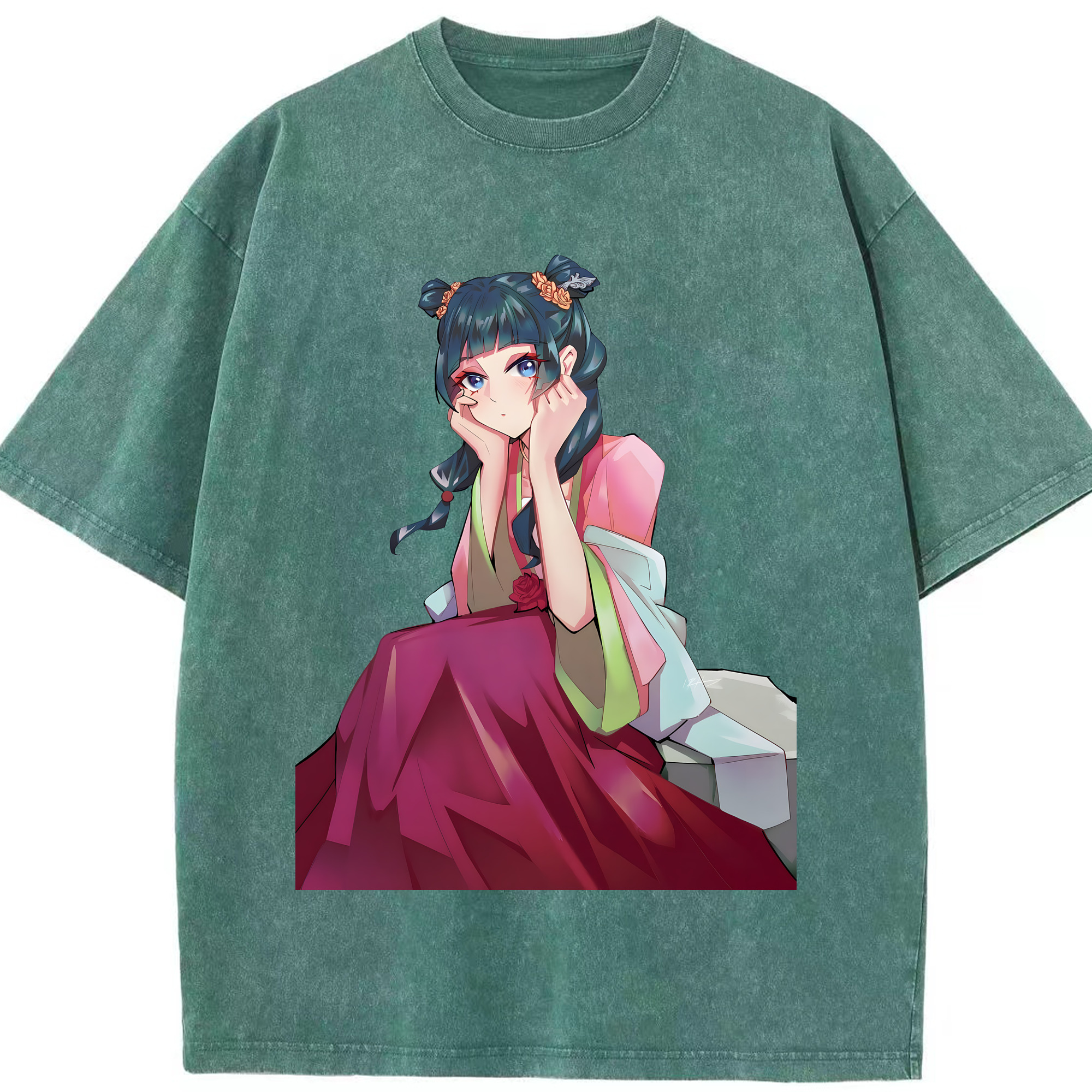 （画像用） 薬屋のひとりごと The Apothecary Diaries 綿100% ヴィンテージ風 半袖Tシャツ（フロントプリント）